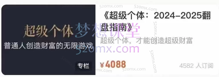 超级个体2024-2025翻盘指南,普通人创造财富的无限游戏
