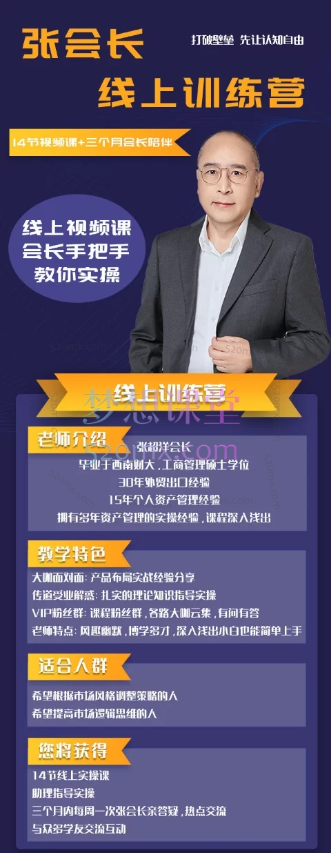 张会长跨境资产VIP训练营，打破壁垒财富自由先让认知自由