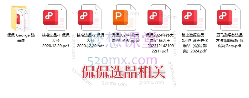 侃侃George 乔治全新课程《亚马逊爆品开发课》电子资料pdf