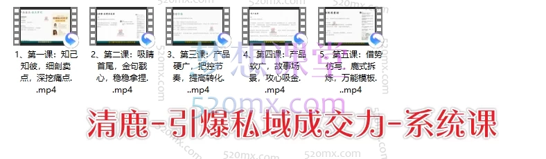 清鹿私域:高粘性社群运营+高成交私聊转化+引爆私域成交力+高转化发售爆单+高复购朋友圈营销,合集
