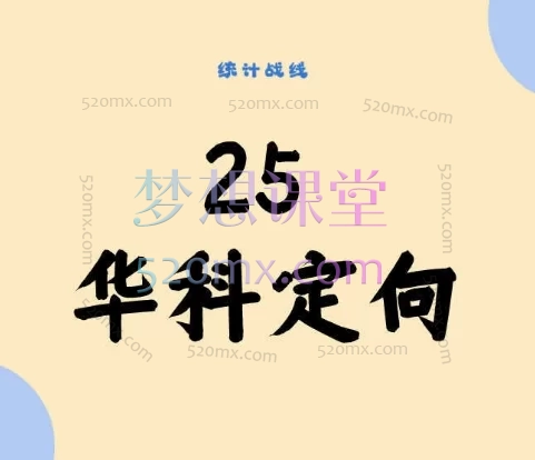 2025统计战线华科应统定向班,适用于报考华中科技大学应用统计的25考生