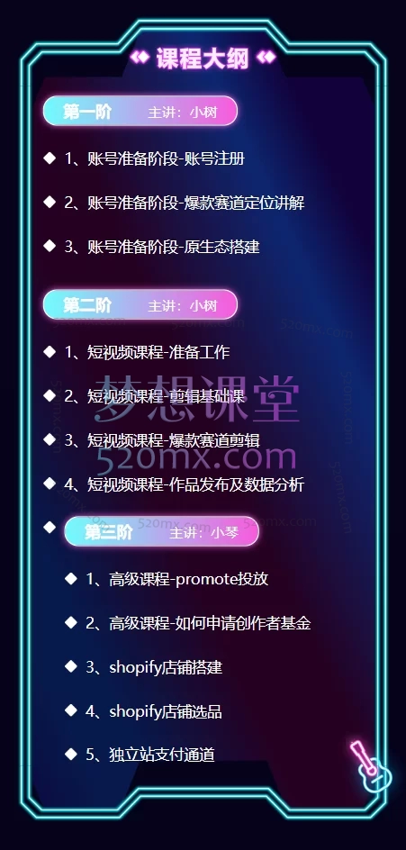 TIKTOK海外自媒体短视频录播课