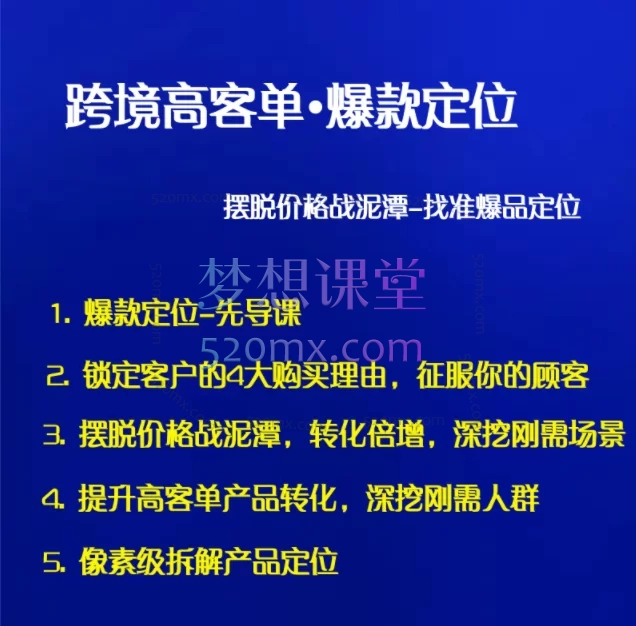 恐龙跨境-爆款定位高客单产品蓝海同质化战略