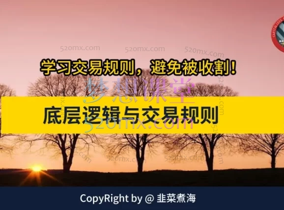 韭菜煮海《交易底层逻辑与交易规则》,股市进阶必修课