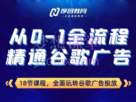 厚昌教育从0-1全流程精通谷歌广告