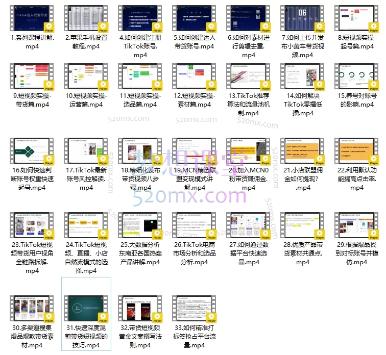 优品出海：TikTok海外短视频运营实操课/跨境零基础入门