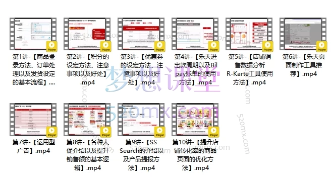乐天平台官方课程-店铺运营基础指导