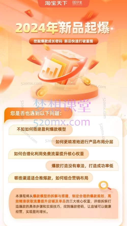 淘宝天下88学堂《2024年新品起爆》 挖掘爆款成长密码
