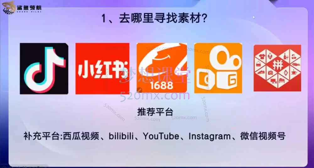 鲨鱼领航电商学院:tiktok本土实战营3-4月,从入门到高阶