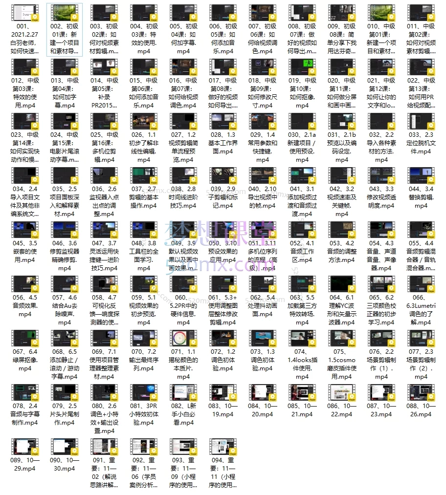 PR从零到精通的视频剪辑全流程实战课