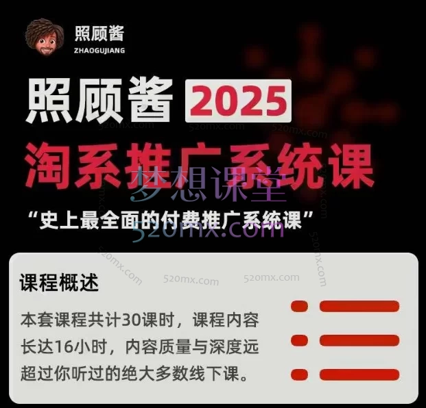 照顾酱2025淘系推广系统课