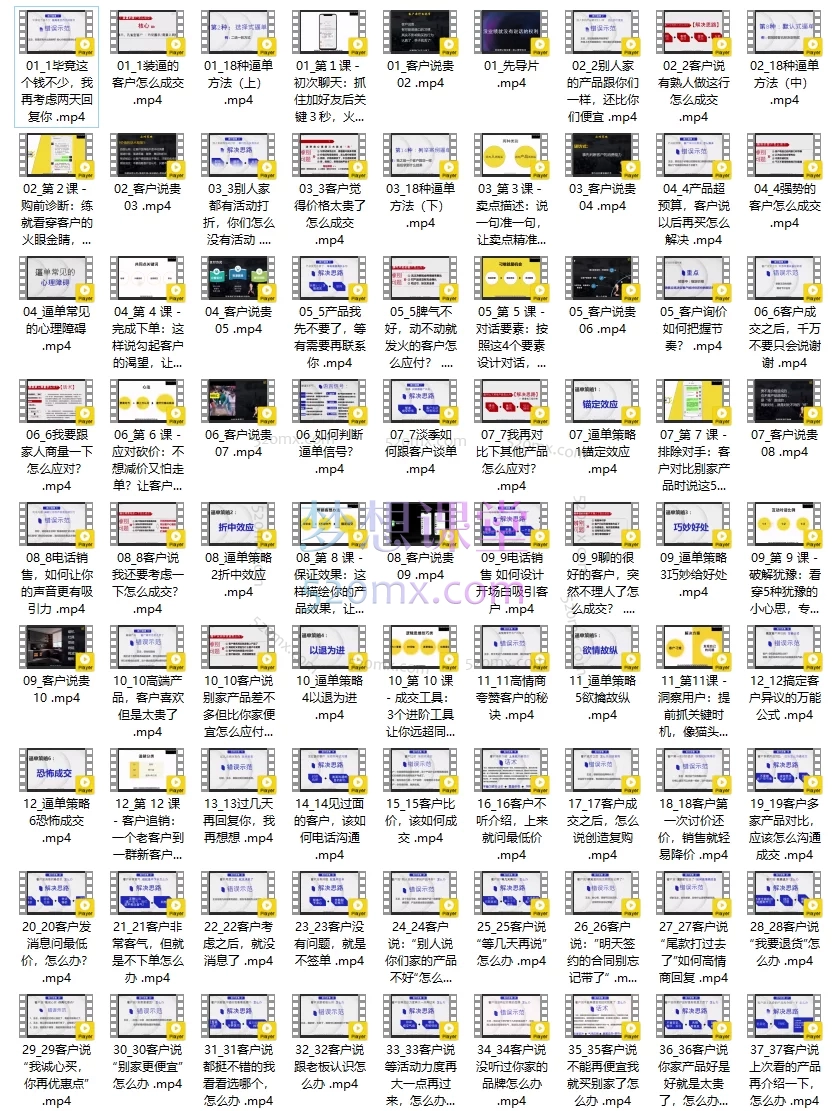 销冠汇《成交就是搞定人》线上视频课