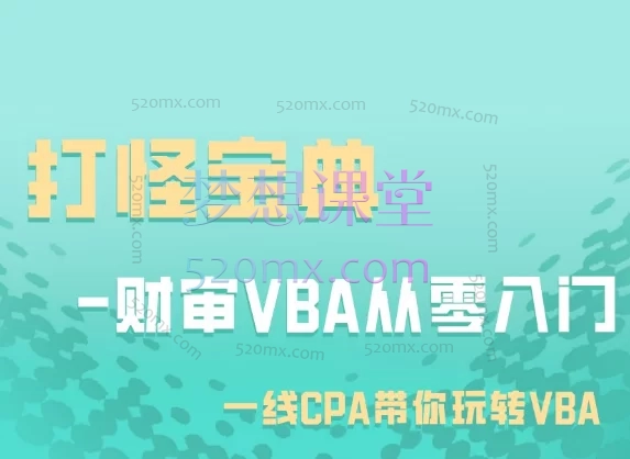 柳初阳:打怪宝典-财审VBA从零入门
