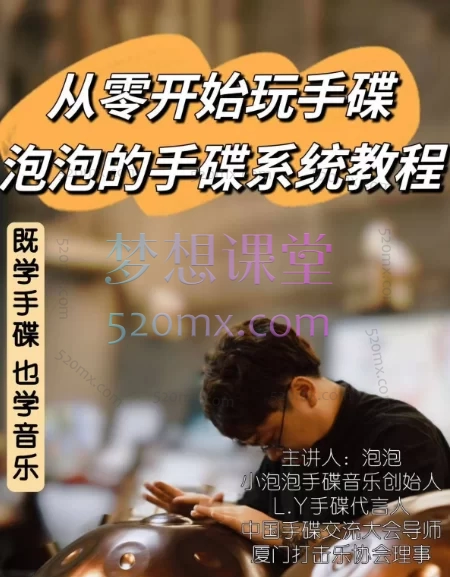 泡泡【从手碟到音乐】泡泡老师零基础手碟系统课+手碟乐理+资料
