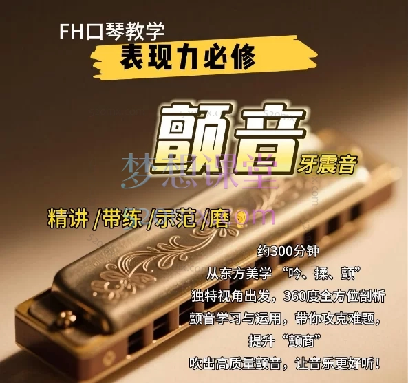 樊华口琴:口琴颤音技法与运用精讲课