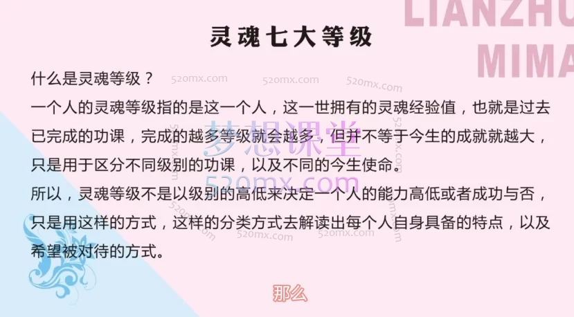 连珠密码：七大灵魂等级