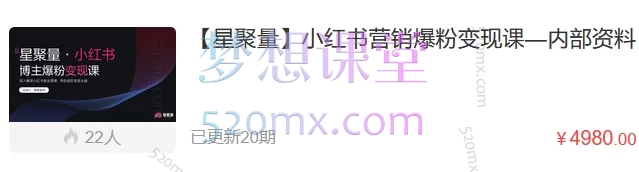 2025【星聚量】小红书营销爆粉变现课—内部资料