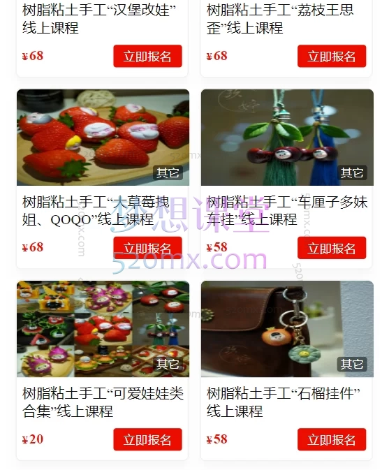 玖婷粘土手工教学：树脂粘土手工“花卉合集”线上课程玖婷花意堂