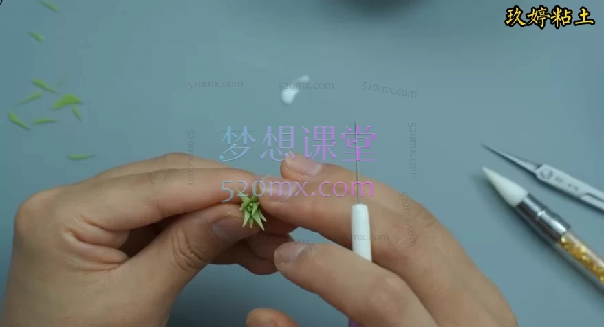 玖婷粘土手工教学:树脂粘土手工“花卉合集”线上课程玖婷花意堂