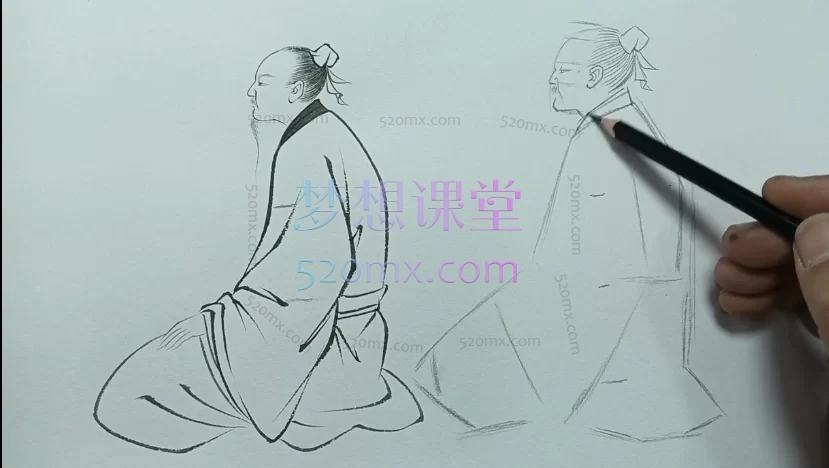耿老师传统人物画课程,从基础到进阶的全流程教学