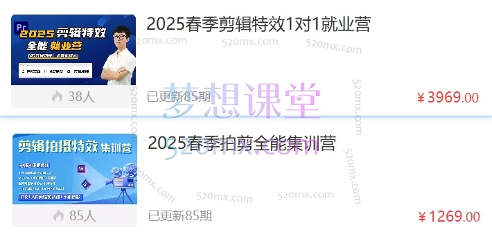 一见老师2025春季拍剪全能集训营(2025春季剪辑特效1对1就业营)