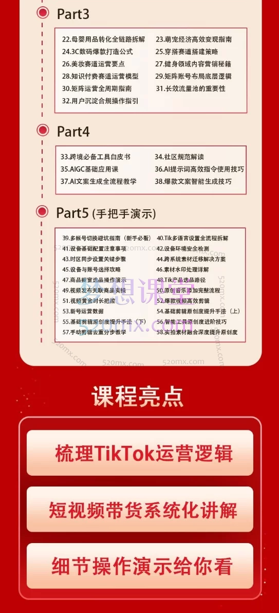 2025海鸥跨境(全套)TikTok短视频实操课0-1带货,市场运营、变现闭环、AI工具与实操技巧大全