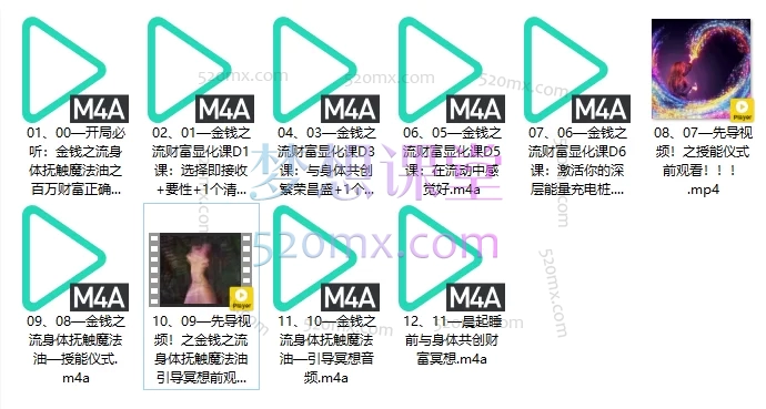 能量魔法师·曼诗:金钱之流身体抚触魔法油系列财富显化课