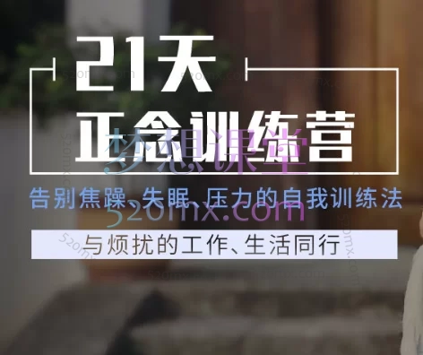 贾坤21天正念训练营告别焦躁、失眠、压力的自我训练法