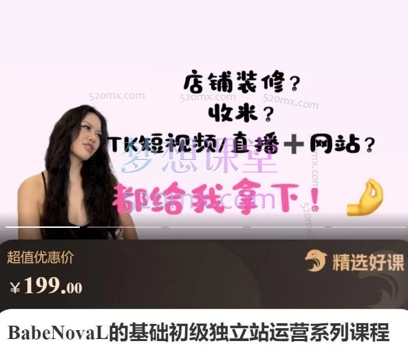 BabeNovaL的基础初级独立站运营系列课程