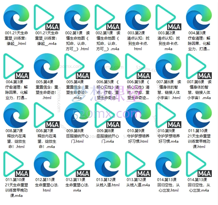 张昀矾21天生命重塑训练营 ：13堂导师点化课