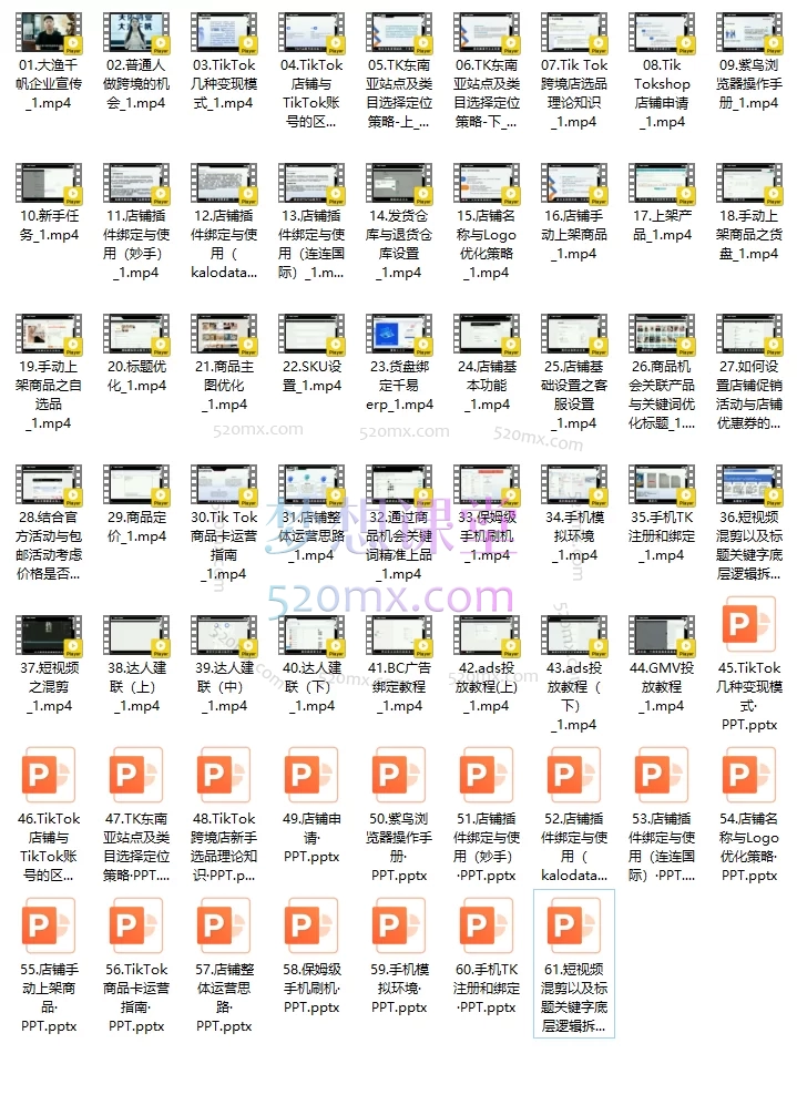 2025大鱼千帆（全套）42节TikTok视频课，东南亚市场掘金与店铺运营全攻略