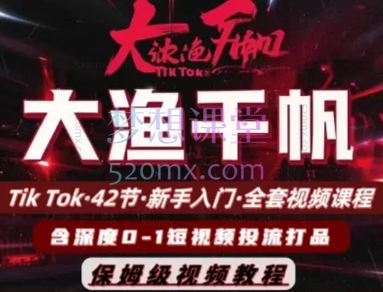 2025大鱼千帆(全套)42节TikTok视频课,东南亚市场掘金与店铺运营全攻略