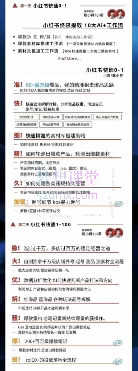戴小胖-小红书爆量会6月28-30号线下课+10月24-26号杭州线下课(AI提效×流量狙击×稳定盈利​)