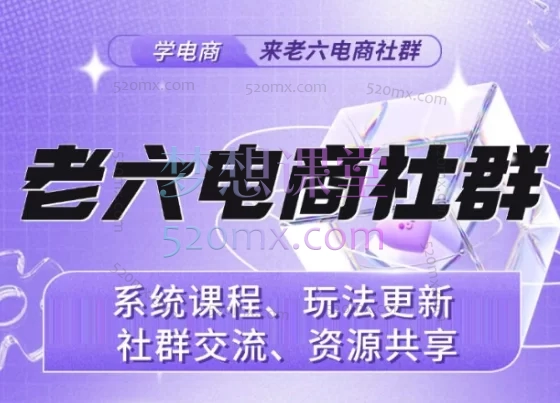 2025无招电商社群老六电商:从零基础到爆单实战(免费+付费玩法+精细化运营)