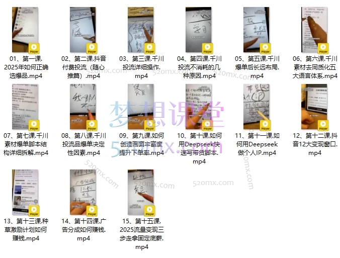 2025萌神个人IP短视频带货（进阶版）全域流量变现deepseek/千川爆单进阶课