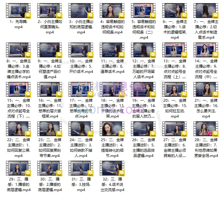 大雅运营型主播课程2025年8月新版32节（零基础到金牌主播）