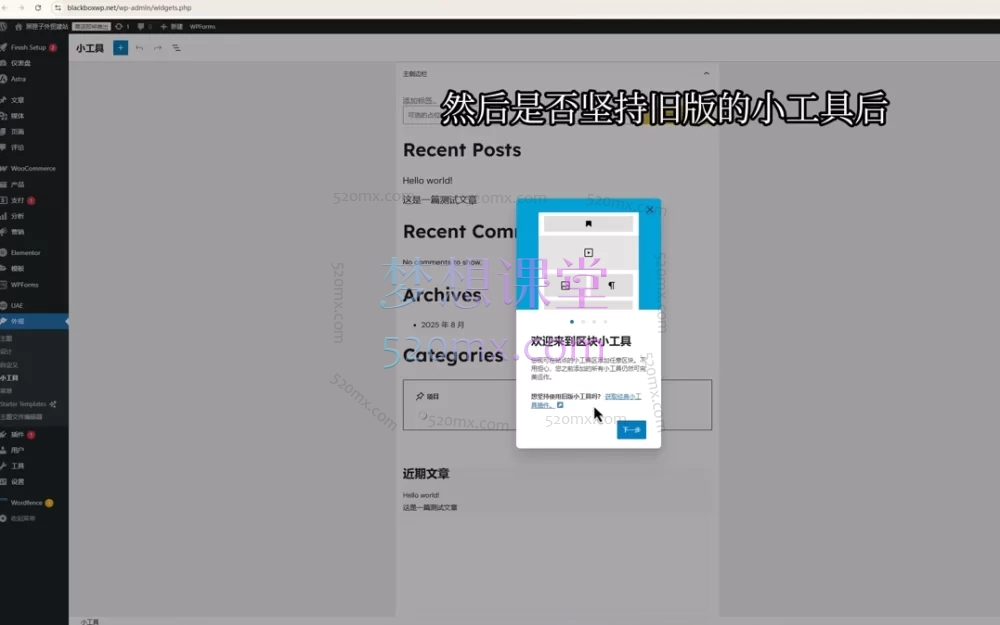黑匣子外贸营销-Steven:2025WordPress 从入门到精通,从域名、服务器、主题定制与运营(Astra+Elementor)
