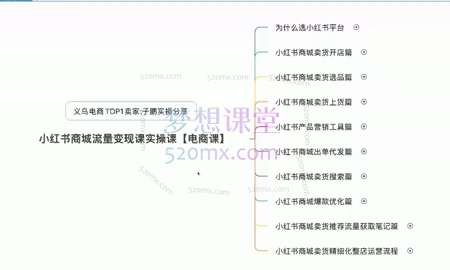 子鹏小红书商城流量变现课实操课:从开店到爆款变现的全链路指南