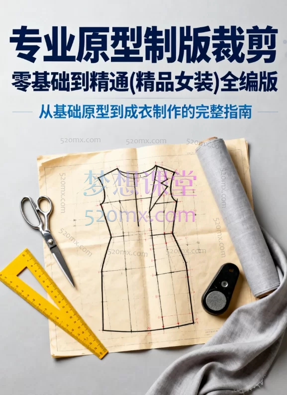 专业原型制版裁剪:零基础到精通(精品女装)全编版
