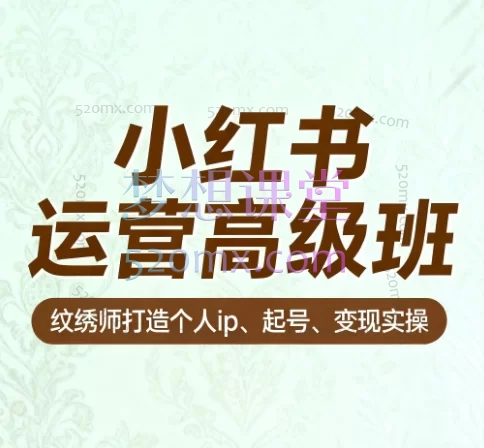 伊伊小红书运营高级班,纹绣师个人IP打造与变现实操课程