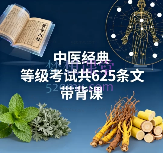 中医经典等级考试共625条文带背课