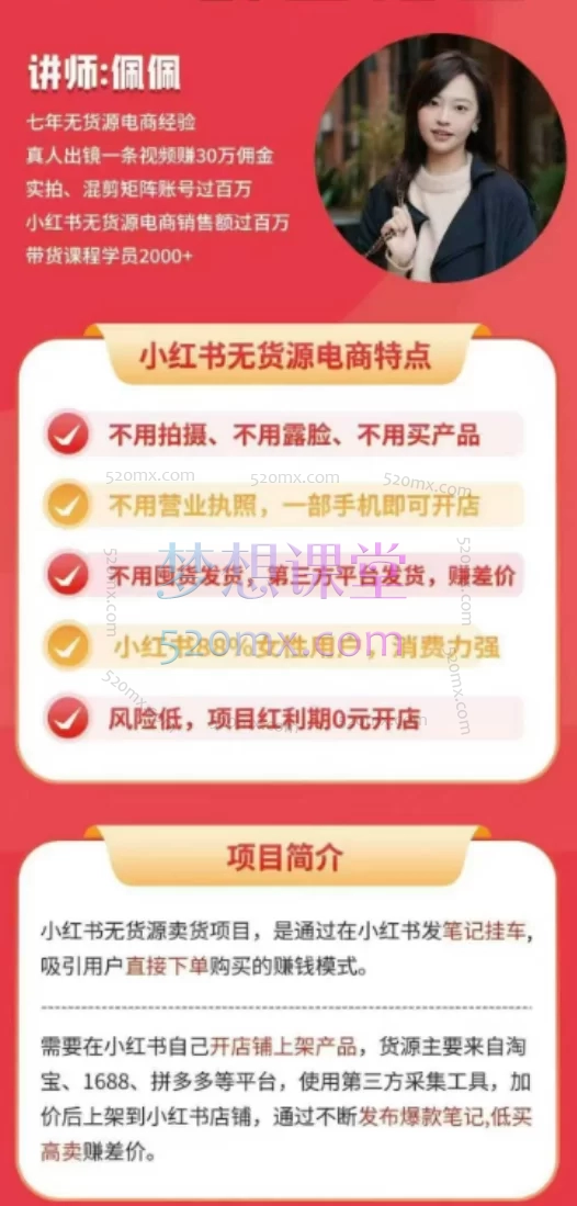 2025爱野佩佩小红书电商实战课：从0到1开启赚钱店铺