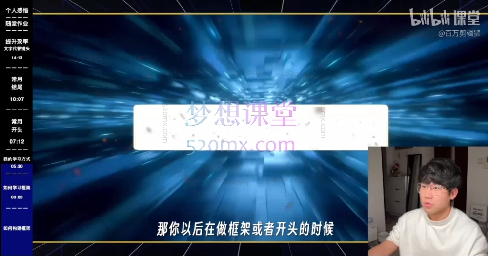 百万剪辑狮:人人都能听懂的剪辑思维课 - 零基础到专业剪辑师系统教学