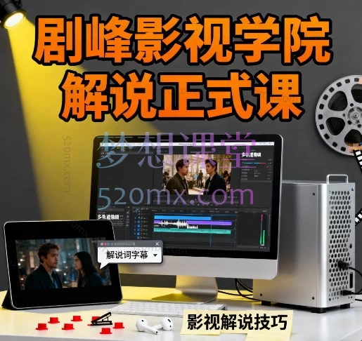 剧峰影视学院解说正式课(包含电脑、手机、剪映专业版解说)