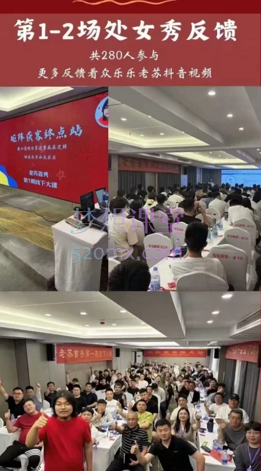 众乐乐老苏矩阵获客-8月15-16号线下课12小时录音+字幕