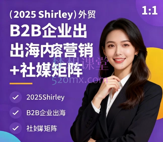 2025Shirley外贸:B2B企业出海内容营销+社媒矩阵