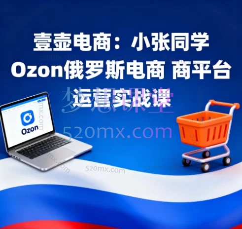 壹壶电商:小张同学Ozon俄罗斯电商平台运营实战课:从0到1掌握选品、物流与店铺精细化运营