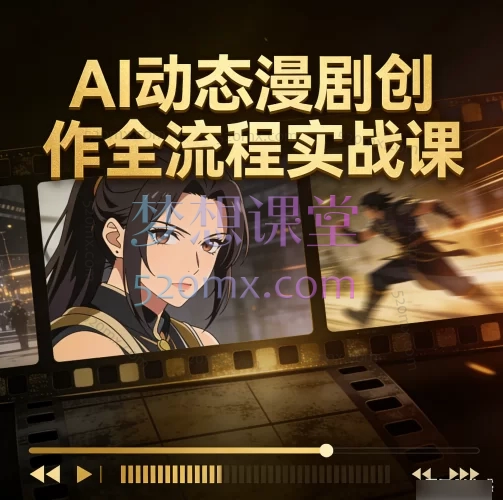 AI动态漫剧创作全流程实战课——从入门到精通,打造你的AI动画作品