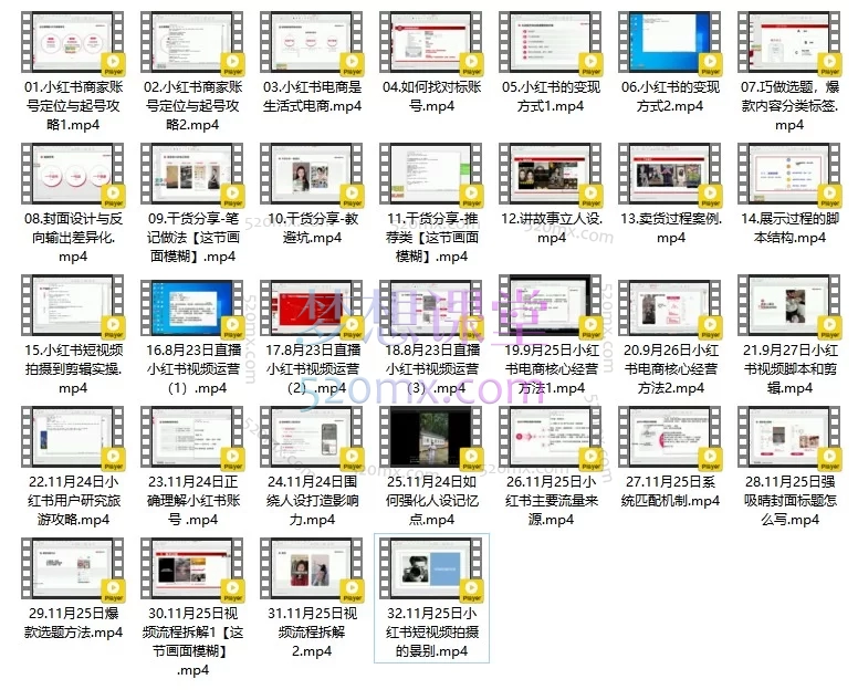 【大晴老师】小红书电商全链路实战:从账号定位、内容创作到流量爆单的系统课程