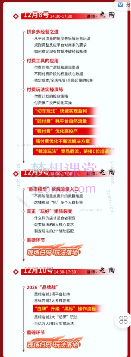 2025老陶拼多多年终盛典-破局之战12月8日-12月10日